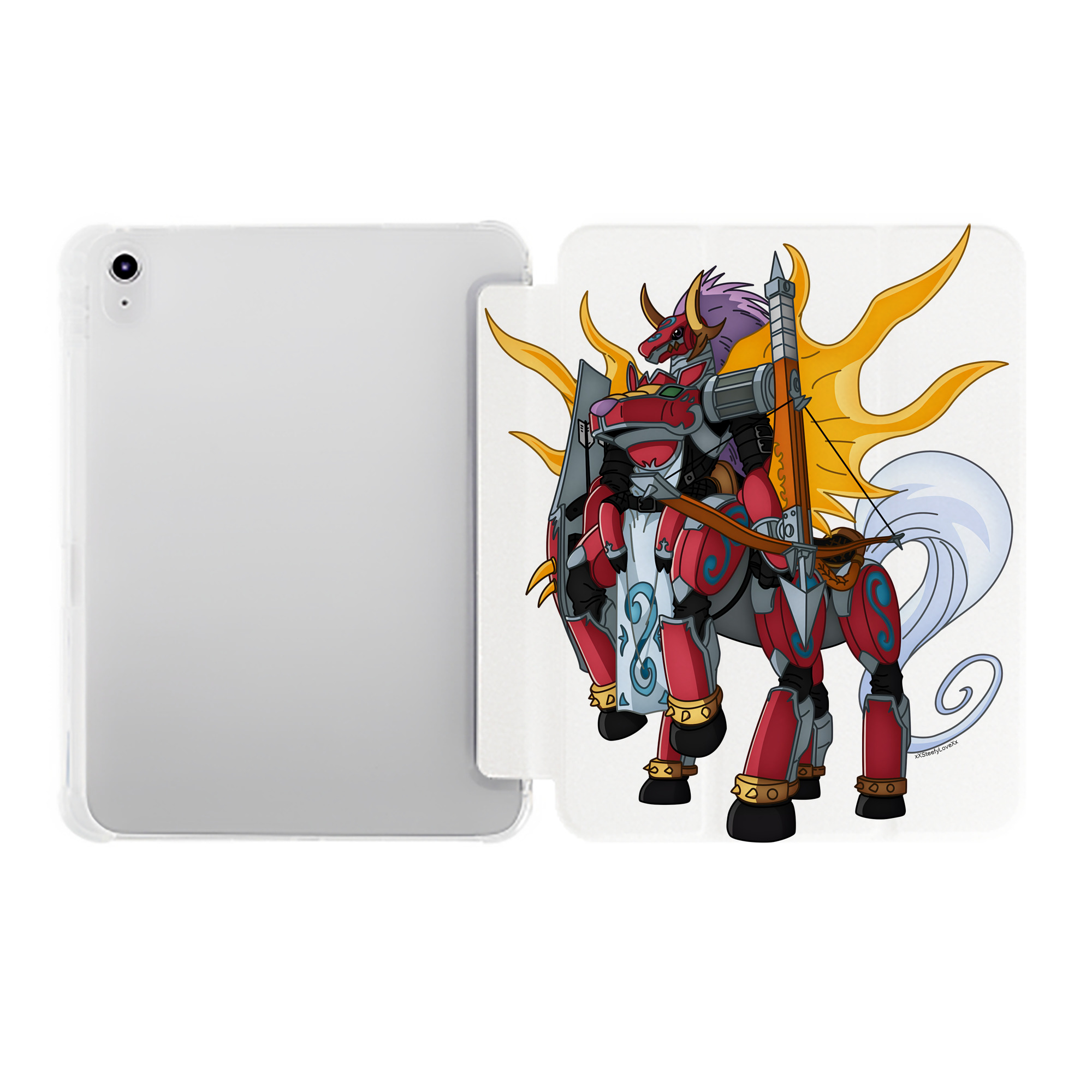 （画像用） Digimon デジタルモンスター/デジモン IPad ケース ペン収納付き 三つ折りスタンド PUレザー×シリコン 対応機種9.5/10.5/10.9インチ